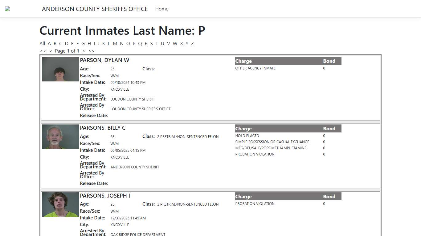 Inmates - ISOMS Portal